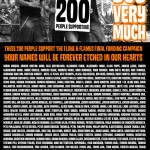200 people support the completion of Flake & Flames